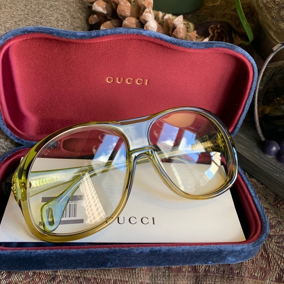 ⛔️SOLD⛔️Authentic GUCCI 60 Aviator acetate optical glasses/Sunglasses - Picture 10 of 12